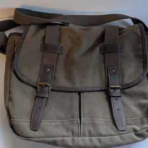Army Green Messenger Laptop Bag